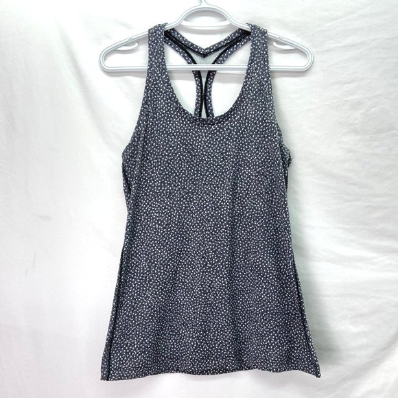 Lululemon Cool Racer Women's Top Polka Dot Grey - Size S - Picture 1 of 4